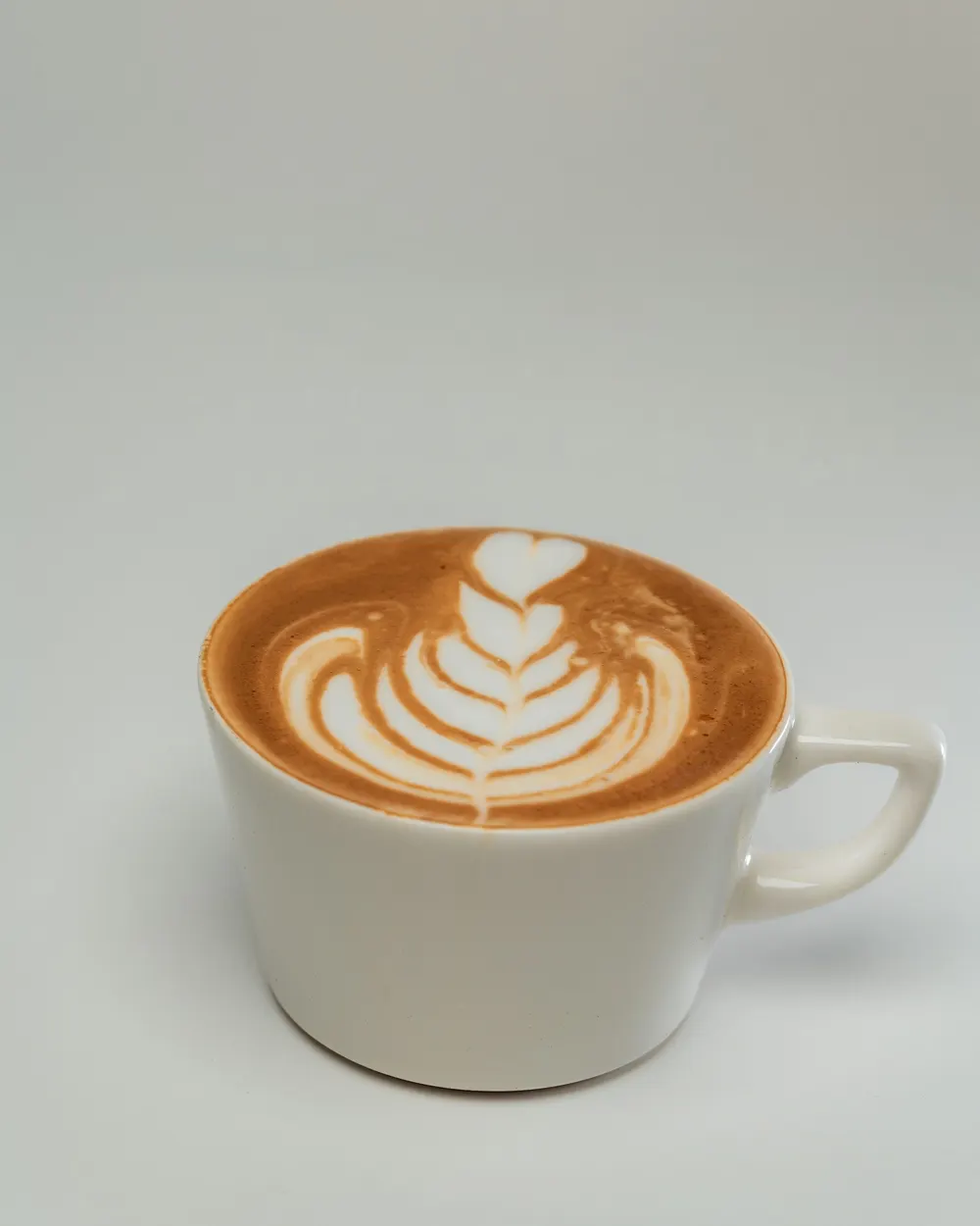 Latte art in a cup